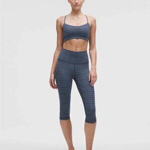 NWT Lululemon ALIGN High Rise Crop 17" GGWD Houndstooth Blue 10